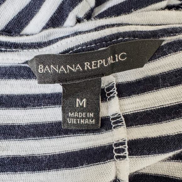 Banana Republic, Navy & White Stripe Scoop Neck Signature Tee, Women's Medium - Picture 7 of 9
